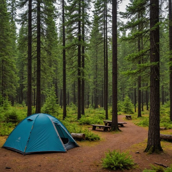 Quels sont les meilleurs conseils pour un camping en région de forêts de conifères en automne?