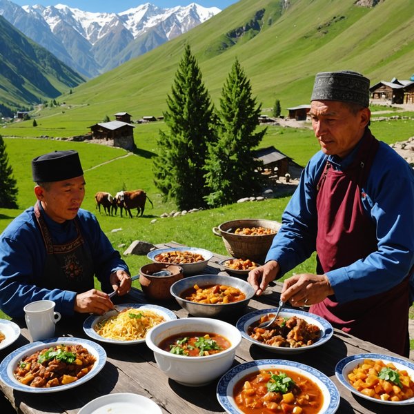 Où déguster les spécialités culinaires des villages de montagne au Kirghizistan?